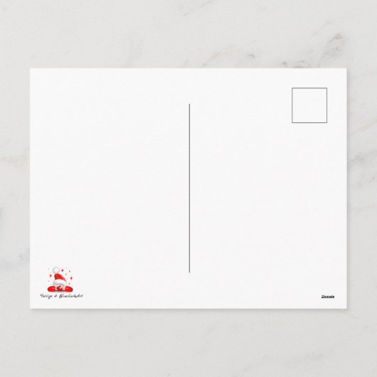 Santa Cartoon Cute Peking Character © BluedarkArt Feestdagenkaart (Achterkant)