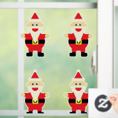 Santa Cartoon Fun Cute Kerstfeestdag Raamsticker (Huis)