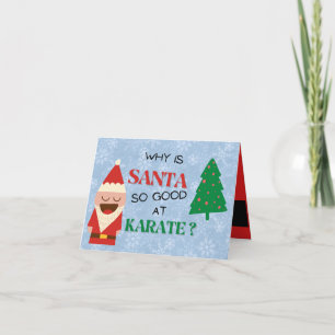 Santa Cartoon grappige kinder kerstgrap rood Feestdagen Kaart