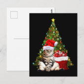 Santa Cat Briefkaart (Voorkant / Achterkant)