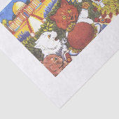 SANTA CAT CHRISTMAS TISSUE PAPIER (Detail)