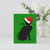 Santa Cat Feestdagenkaart (Staand voorkant)