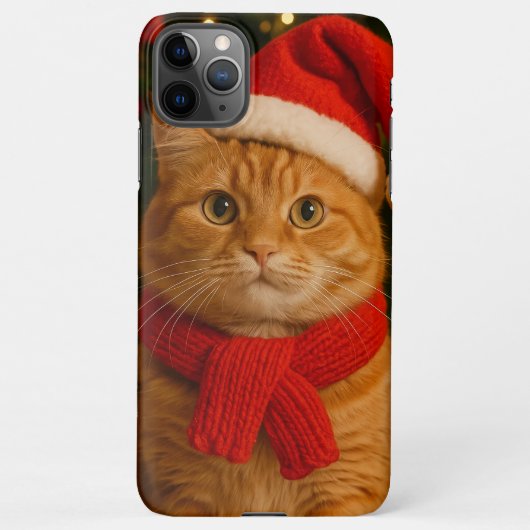 Santa Cat iPhone 11 Pro Max Case iPhone Hoesje (Achterkant)