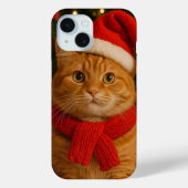 Santa Cat iPhone 15 Case (Achterkant)