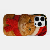 Santa Cat iPhone 16 Pro Case Hoesje (Achterkant horizontaal)