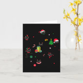 Santa Cat Light Gorgeous Reindeer Pajama Christmas Kaart (Gele Bloem)