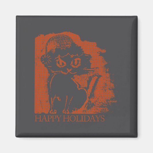 Santa Cat  Magneet (Voorkant)