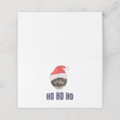 Santa Cat met kersthoed, Ho Ho Hoho Invitation Squ (Buitenkant ongevouwen)