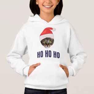 Santa Cat met kersthoed, Ho Ho Hoho Invitation Squ