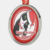 Santa Cat Metalen Ornament (Links)