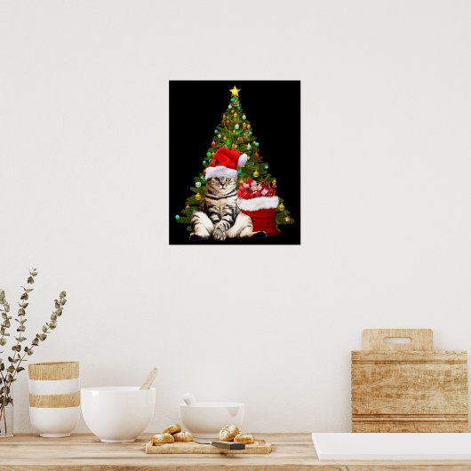 Santa Cat Poster (Keuken)