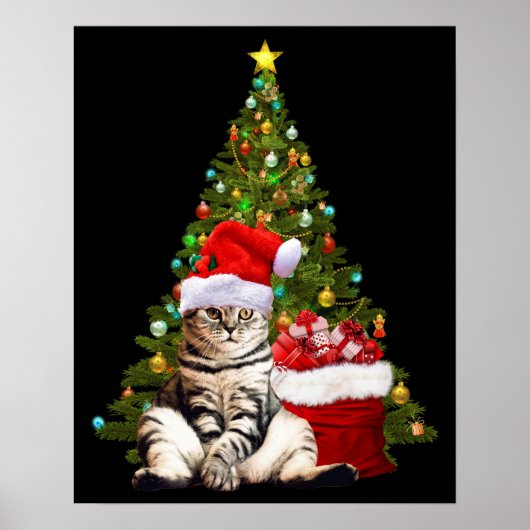 Santa Cat Poster (Voorkant)
