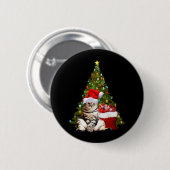 Santa Cat Ronde Button 5,7 Cm (Voorkant /achterkant)