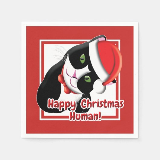 Santa Cat Servet (Voorkant)