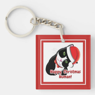 Santa Cat Sleutelhanger