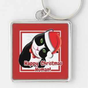 Santa Cat Sleutelhanger
