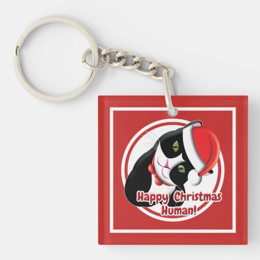 Santa Cat Sleutelhanger (Voorkant)