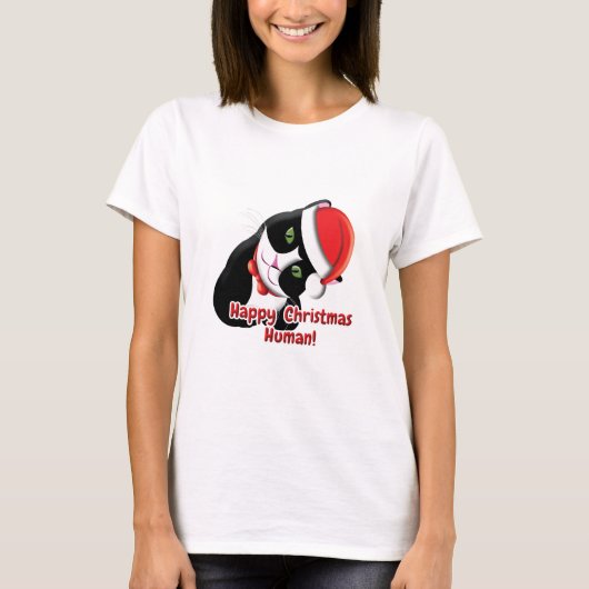 Santa Cat T-shirt (Voorkant)