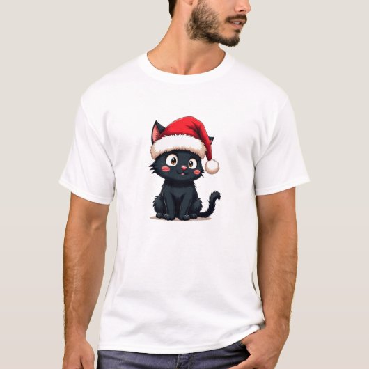 Santa Cat T-shirt (Voorkant)