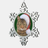 Santa Cat Tin Sneeuwvlok Ornament (Rechts)