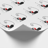Santa Cat Wrapping Paper Cadeaupapier (Hoek)