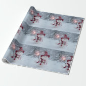 Santa Cat Wrapping Paper Cadeaupapier (Uitgerold)