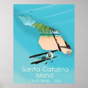Santa Catalina-eiland Californië VS Poster