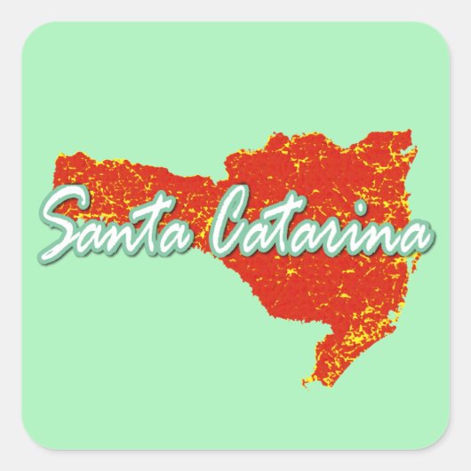 Santa Catarina Vierkante Sticker (Voorkant)