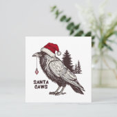 Santa Caws Feestdagenkaart (Staand voorkant)