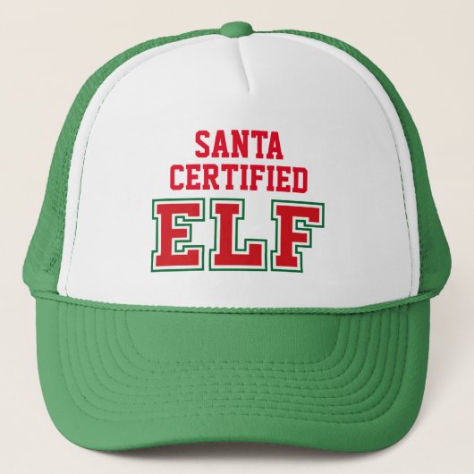 Santa Certified Elf Trucker Pet (Voorkant)