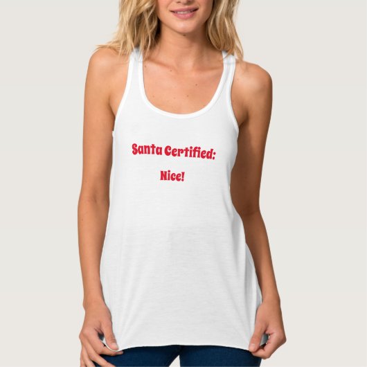Santa Certified - Nice Tanktop (Voorkant)