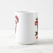 Santa chic Monogram initial V merry Christmas Koffiemok (Center)