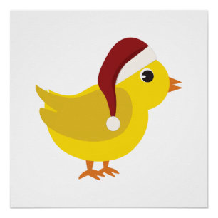 Santa chick perfect poster