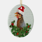 Santa Chicken Keramisch Ornament (Rechts)