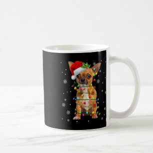 Santa Chihuahua Christmas Lights Xmas Hondenliefhe Koffiemok