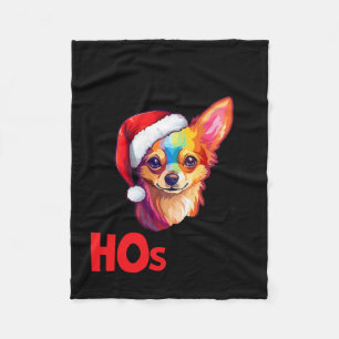 Santa Chihuahua Dog Er zijn wat honden in dit huis Fleece Deken
