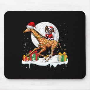 Santa Chihuahua Rijdende Giraffe Kerst Eigenaar Ki Muismat