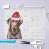 Santa Chocolate Lab Hond Kerstvakantie Tissuepapier (Craft)