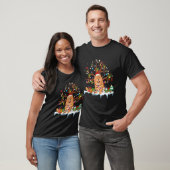 Santa Chow Chow Dog die met kerstbomen Pet rondstr T-shirt (Unisex)