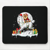 Santa Chow Chow Riding Llama Kerstman Eigenaar Kin Muismat (Voorkant)