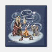 Santa Chris & Wilbur Fireside Friends Magnet Magneet (Voorkant)