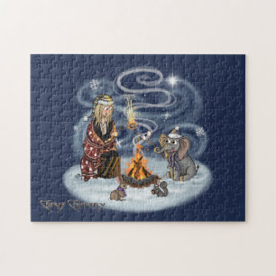 Santa Chris & Wilbur Fireside Friends Puzzle Legpuzzel