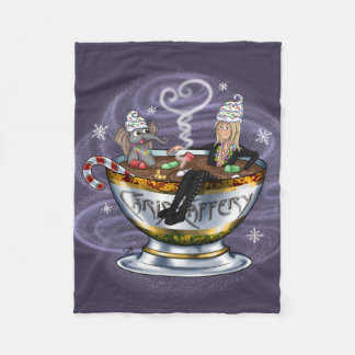 Santa Chris & Wilbur Hot Tubbin' Fleece Deken
