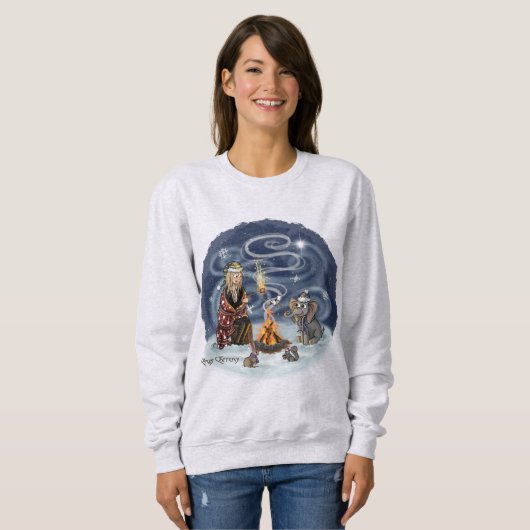 Santa Chris & Wilbur Sleigh Ride Fireside Friends Trui (Voorkant volledig)