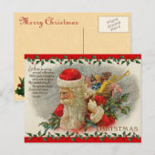 Santa Christmas-Briefkaart Feestdagenkaart (Voorkant / Achterkant)