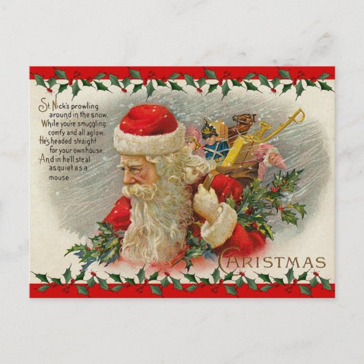 Santa Christmas-Briefkaart Feestdagenkaart (Voorkant)