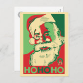Santa Christmas Briefkaart - HoHoHo (Voorkant / Achterkant)