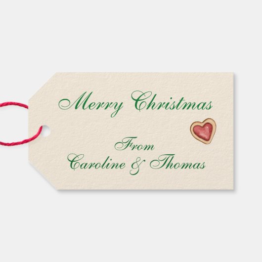 Santa Christmas Cookies Cadeau Label Cadeaulabel (Achterkant Horizontaal)