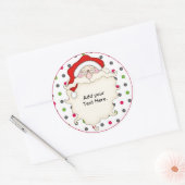 Santa Christmas Cupcake Toppers Stickers (Envelop)