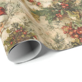 Santa Christmas Decoupage  Victoriaans Cadeaupapier (Rol Hoek)